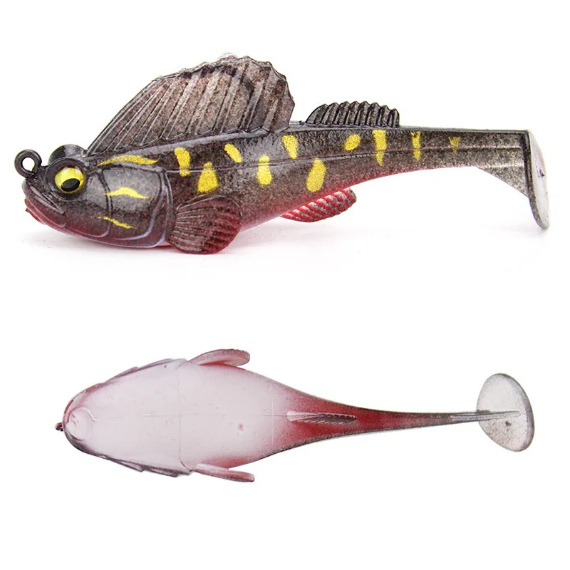 Señuelo Wobbler de silicona mostrando su acabado realista y coloración detallada