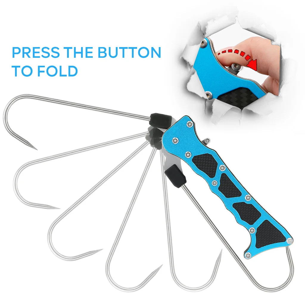 SANLIKE Pinza para pescado garra plegable inox telescópica - imagen 2