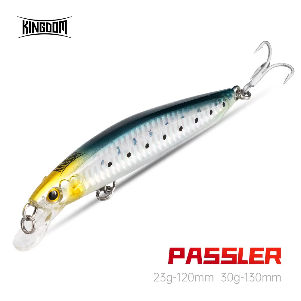 Kingdom Sea Jerkbaits Minnow – Señuelo duro flotante para agua salada - imagen 3