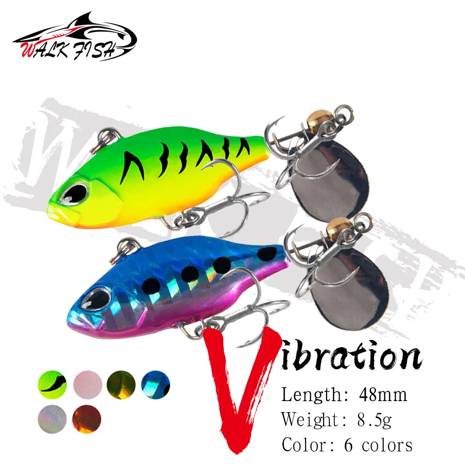 WALK FISH Vibrador VIB – Señuelo con cuchara giratoria y anzuelos - imagen 2