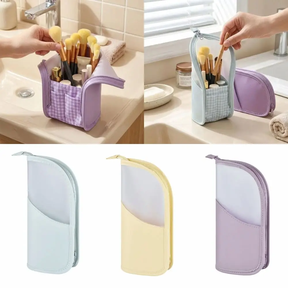 Bolsa impermeable para brochas de maquillaje vertical con cremallera - imagen 5