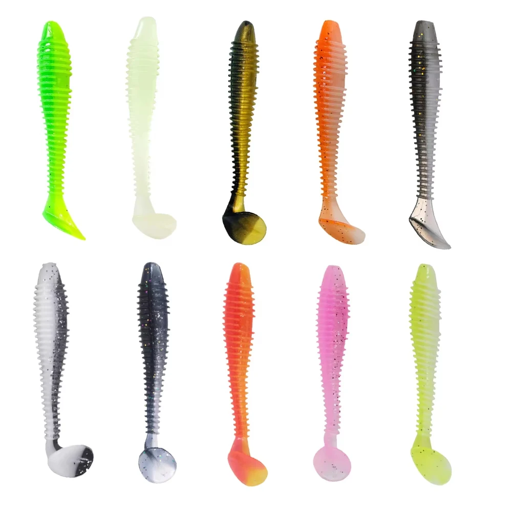 Goture Señuelos blandos cola en T con vibración swimbait para carpa - imagen 5