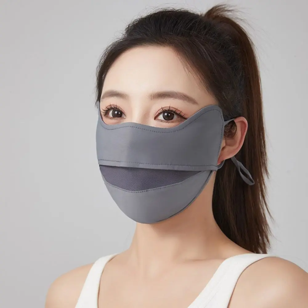 Mascarilla facial deportiva veraniega transpirable UV con ganchos - imagen 5