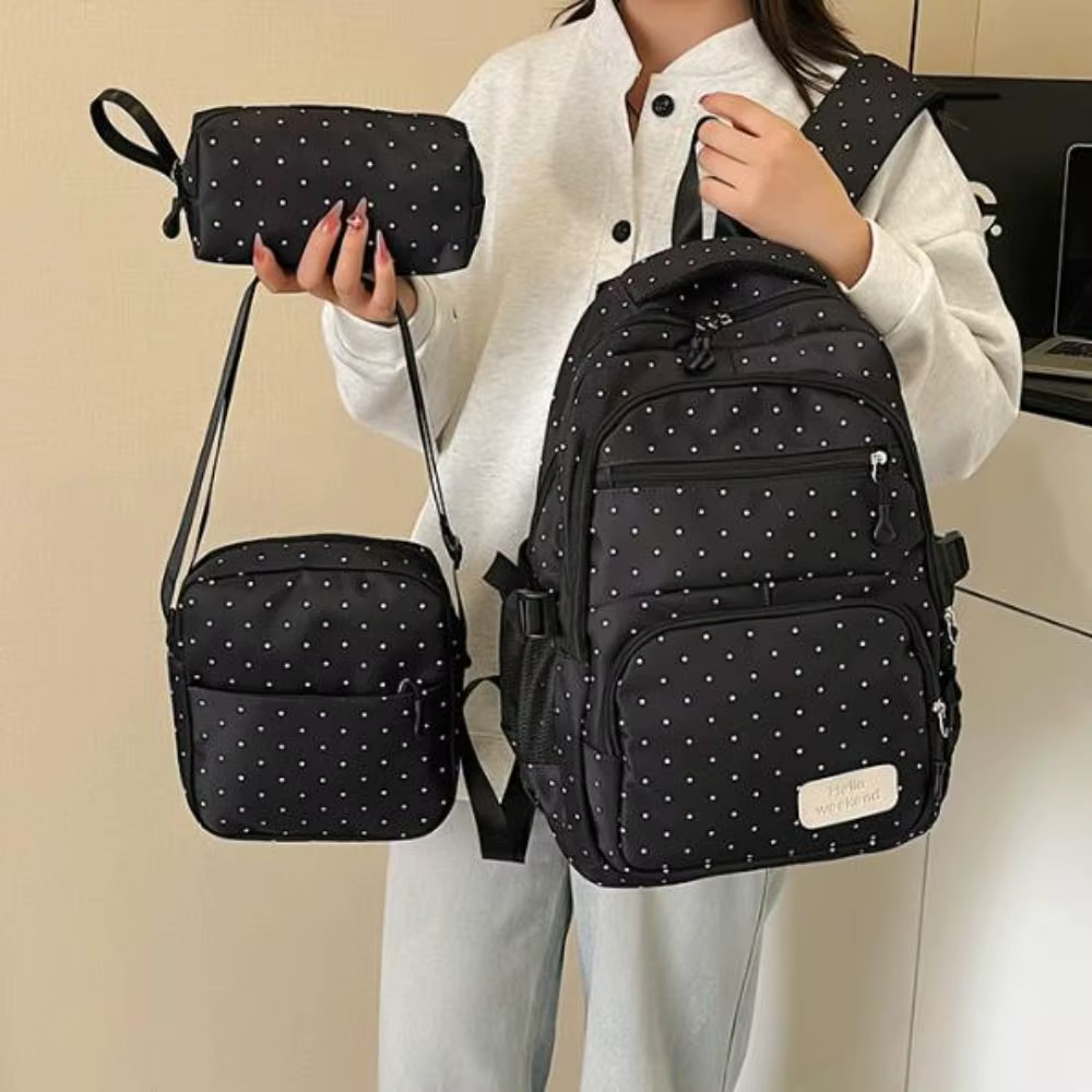 Mochila Escolar de Nylon para Niña con Compartimentos y Cremallera - imagen 5