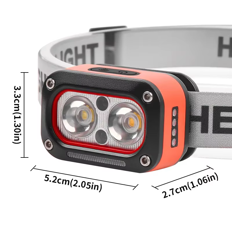 Frontal LED recargable 3 modos – Iluminación pesca nocturna - imagen 4