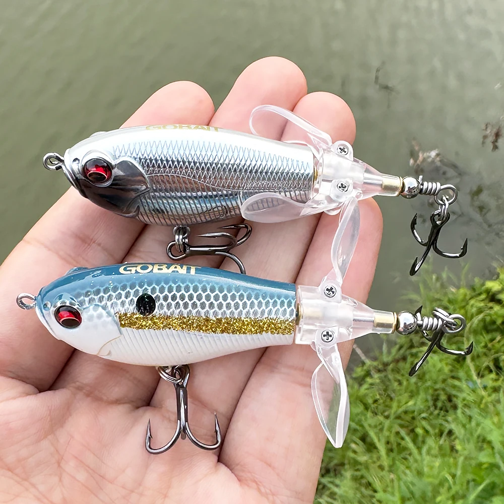 Whopper Plopper señuelo de superficie con anzuelos triples, cebo duro