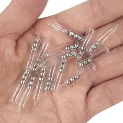 Sonajero de vidrio para señuelos con tubo de inserción y bolas