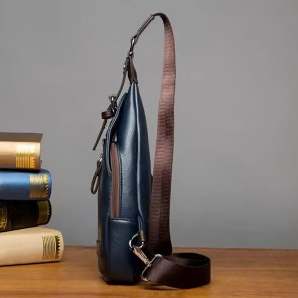 Bolso bandolera retro de piel sintética ajustable para viaje - imagen 3