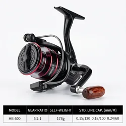 Goture 500 – Carrete de spinning con bobina metálica