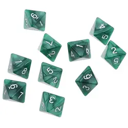 Dados poliédricos multifacéticos DND D8 acrílicos de colores