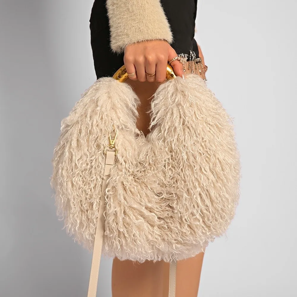 Bolso de Hombro Sintético Suave, color sólido, gran capacidad - imagen 3