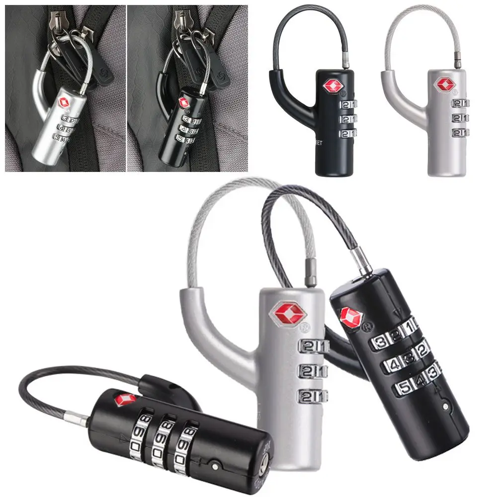 Candado TSA con cable de acero para equipaje con combinación - imagen 5