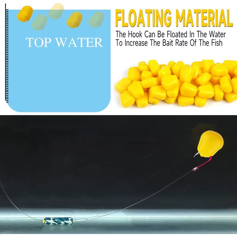 Señuelo de maíz artificial flotante para pesca en agua dulce - imagen 4