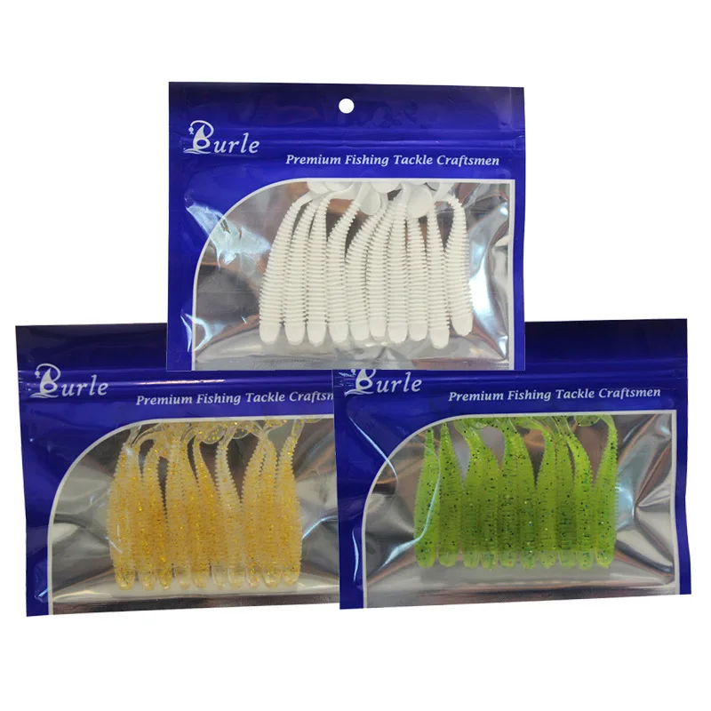 Larvas de gusano vinilo tipo jig cola T pesca carpa - imagen 5