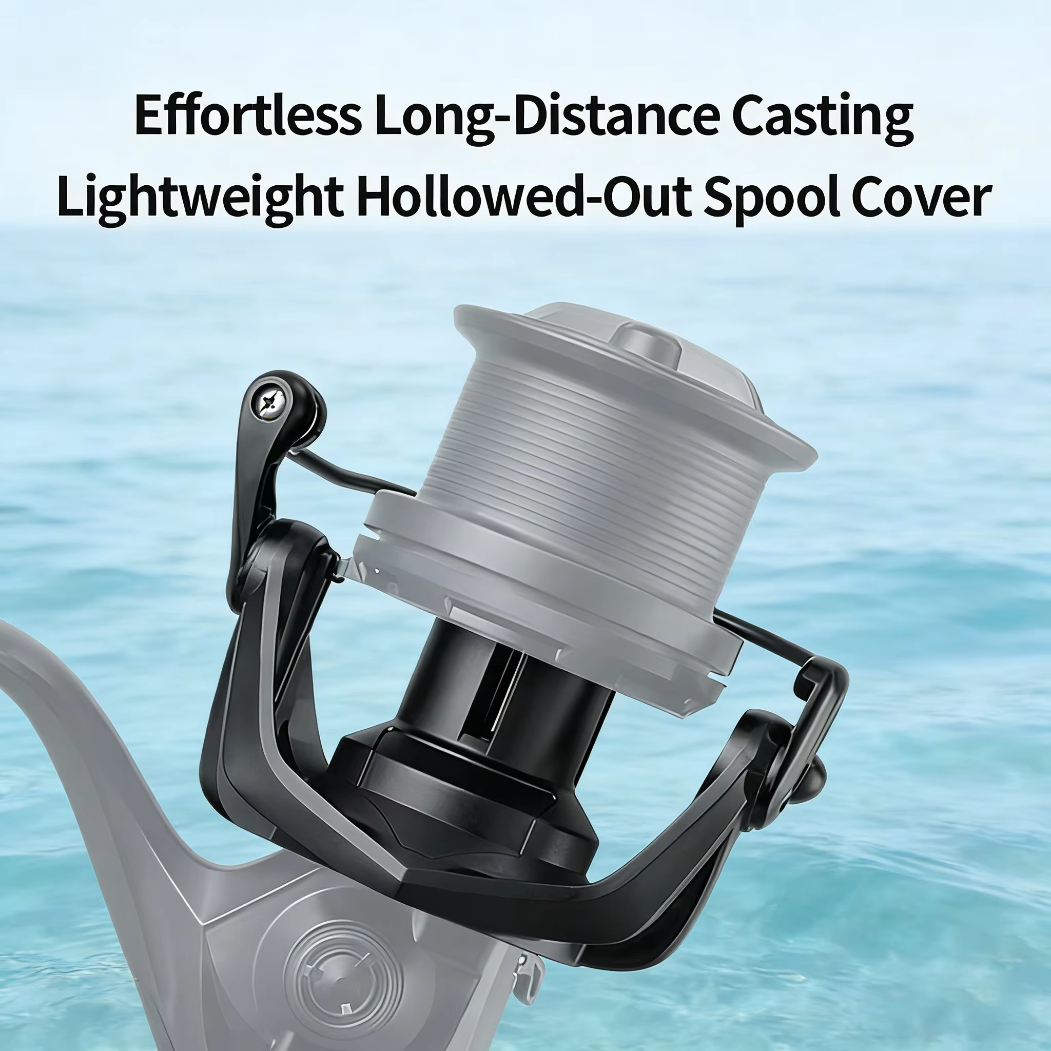 Carrete de surfcasting Rooblinos Black – Gran capacidad para mar - imagen 3