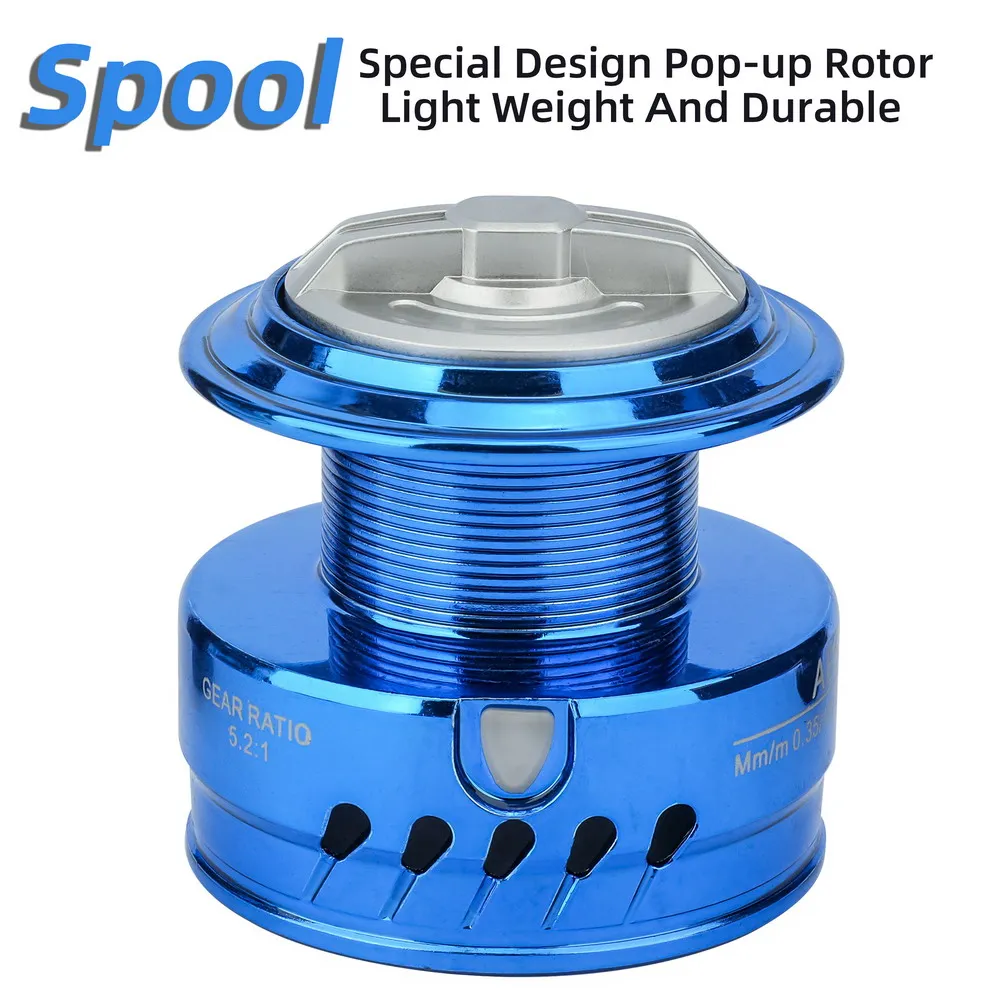 Carrete giratorio AB metálico con manivela plegable para salada y dulce