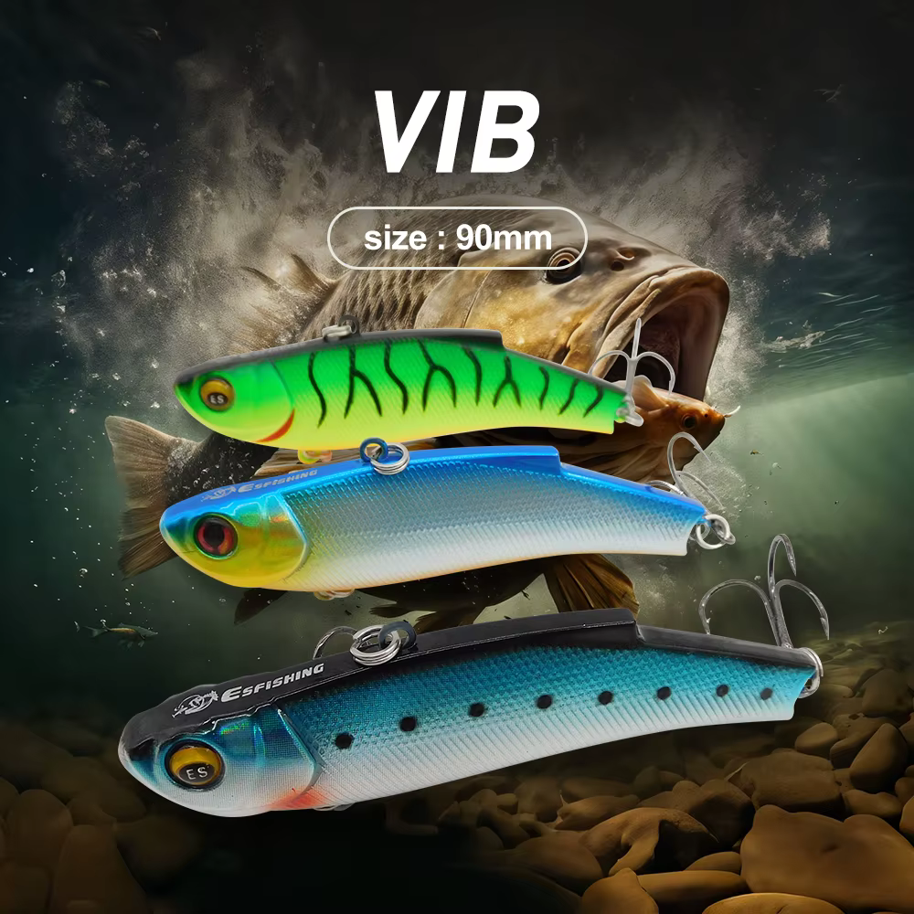 ESFISHING VIB Defo 90mm 28g – Señuelo hundido para lucio, perca, zander - imagen 4