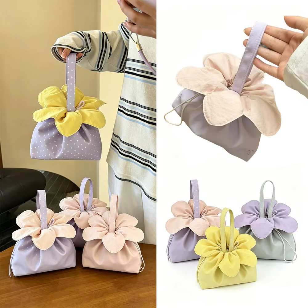 Bolso de cordón floral – Poliéster resistente y ligero - imagen 5