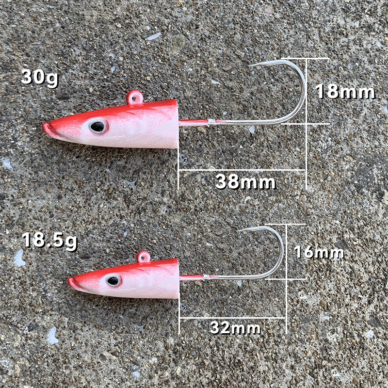 HAIMALUO Jig Head - señuelo suave para pesca en agua salada compacto - imagen 3