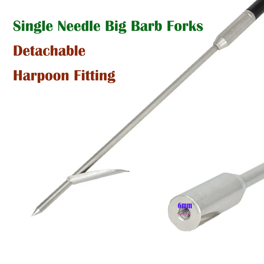 Horquilla para arpón de acero inoxidable con púas y clip desmontable - imagen 2