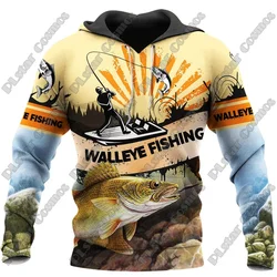 Sudadera pesca dorada KJ073 – Estampado 3D Harajuku unisex
