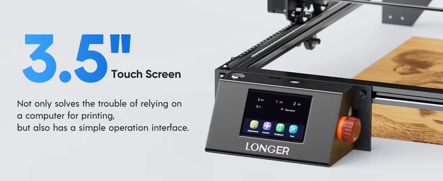 Grabador láser LONGER RAY5 con cubierta de protección cerrada