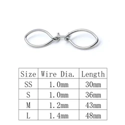 Conector rápido de acero inoxidable para pesca - Pin giratorio