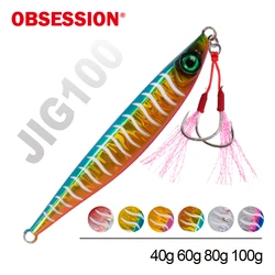 Obsession J100 Jigging Plano Sardina agua salada - Cebo de metal