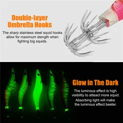 Egi Jig Calamar Luminoso – Sonajero con vaina sepia para agua salada