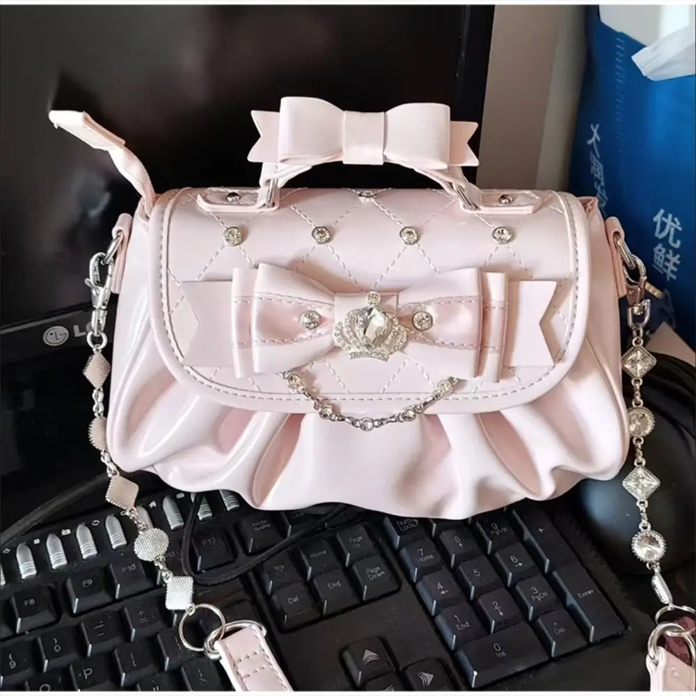 Bolso de hombro Ita Sweet Lolita con asa de lazo y plisado - imagen 2