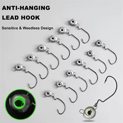 Jig Head Weedless Wide Gap Ojos Holográficos Black Bass Texas Rig