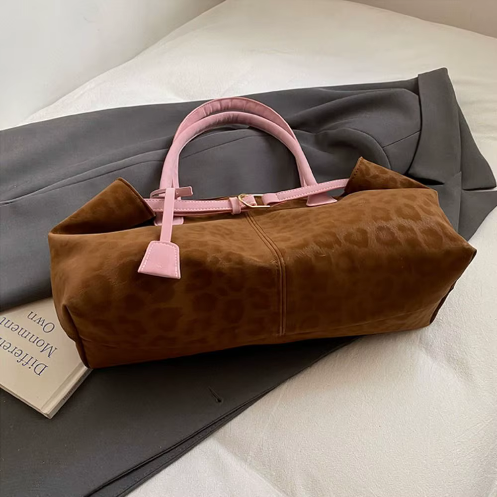 Bolso pesca estampado leopardo PU versátil gran capacidad - imagen 4