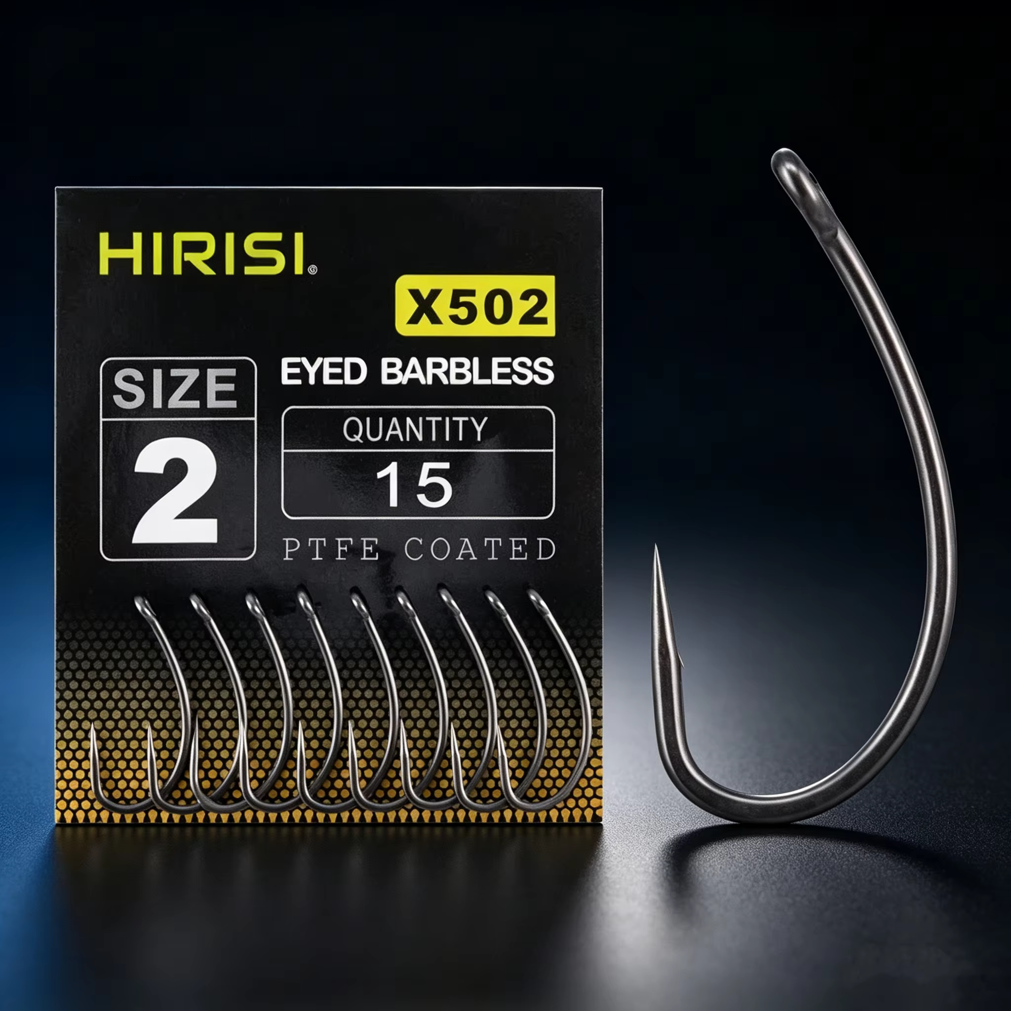 Hirisi X502, anzuelos de pesca sin púas con revestimiento de PTFE - imagen 5