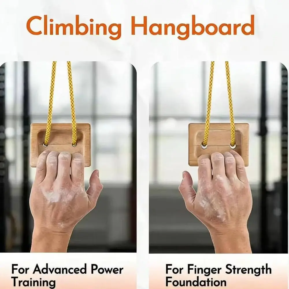Tabla de agarre de escalada de madera con doble bolsillo - imagen 3