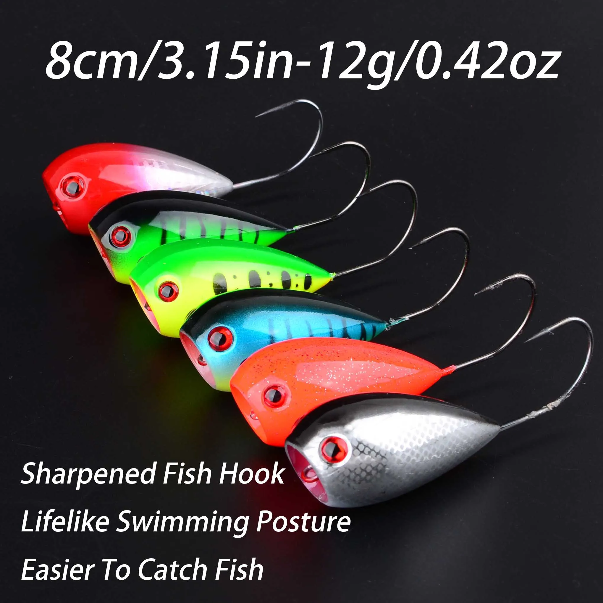 CrankFish Popper señuelo flotante con anzuelo sencillo