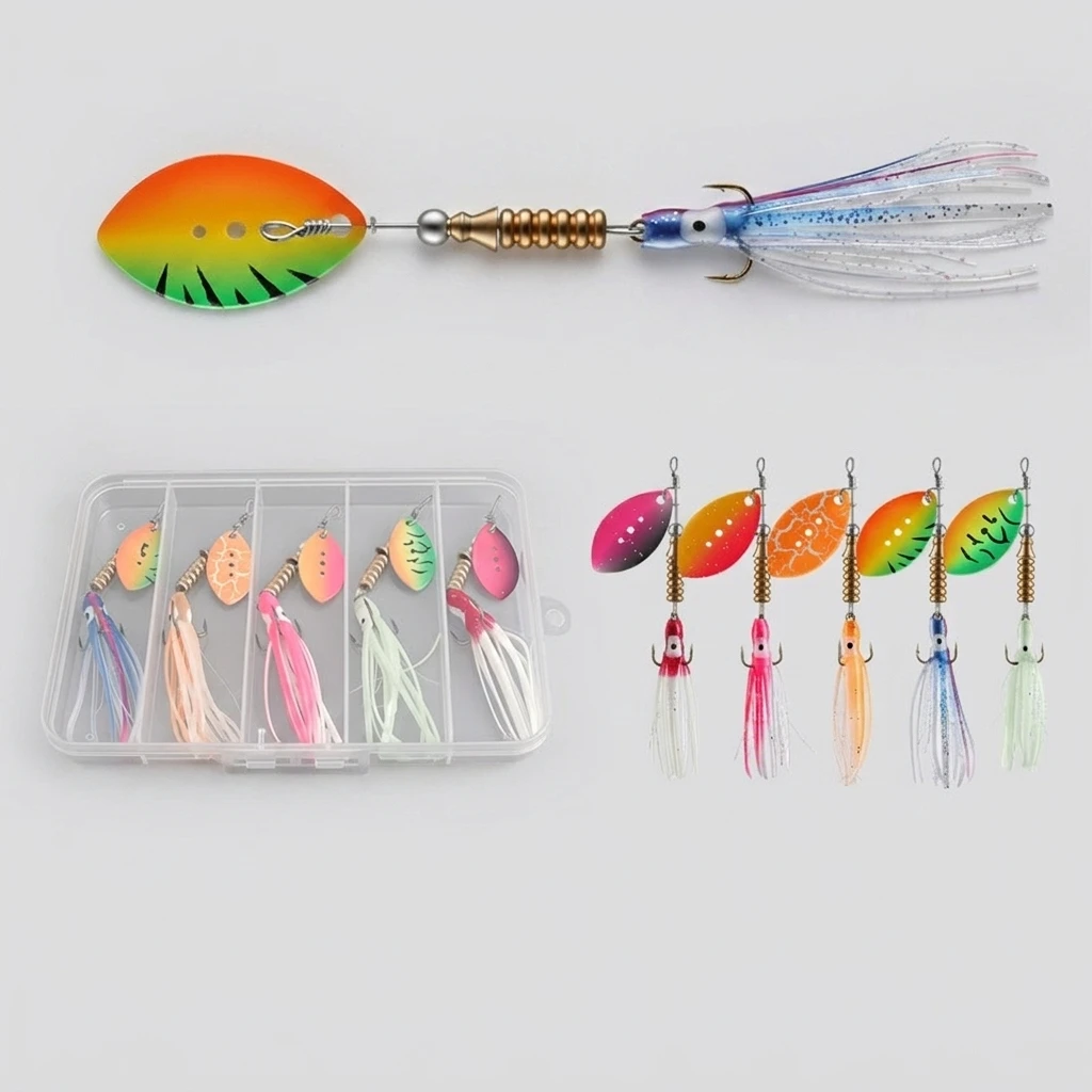 Spinnerbait compuesto para pesca en agua dulce, kit de señuelos - imagen 4