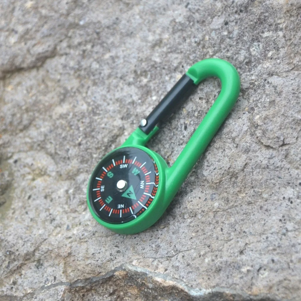 Brújula con mosquetón mini para llavero, senderismo y camping - imagen 4