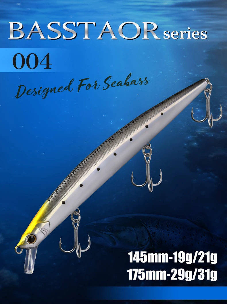 Cuerpo del señuelo tipo minnow con detalle realista