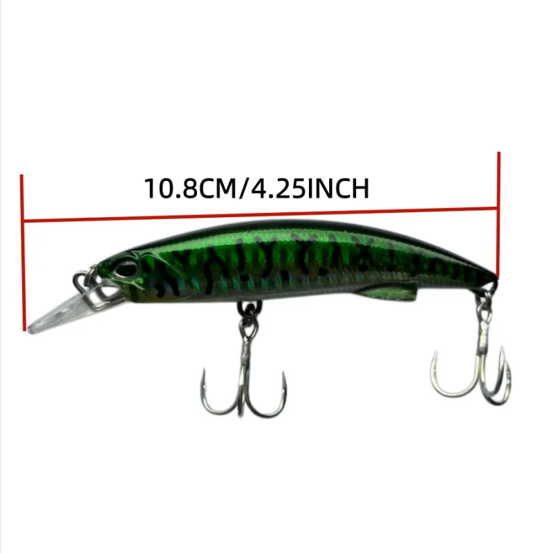 Duo Roughtail Blazin minnow grande Minoan Blue Sea Bass - imagen 5