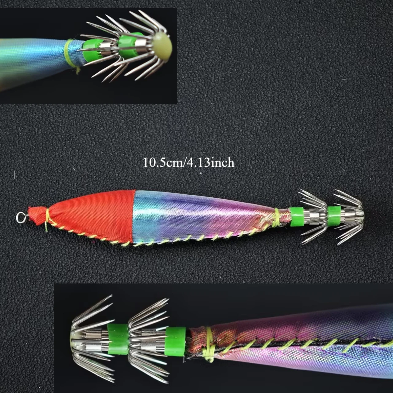Ackibbik jig luminoso de calamar para gambas con gancho - imagen 4