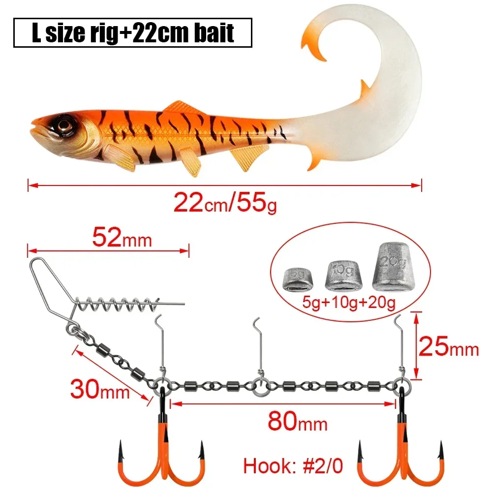 Señuelo Spinpoler Firebomb cola larga ondulada – Flame Stinger Rig - imagen 3