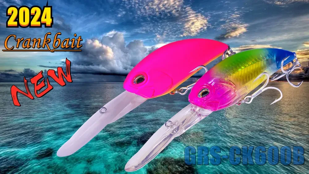 Señuelo de pesca GREENSPIDER Crankbait Flotante vista lateral