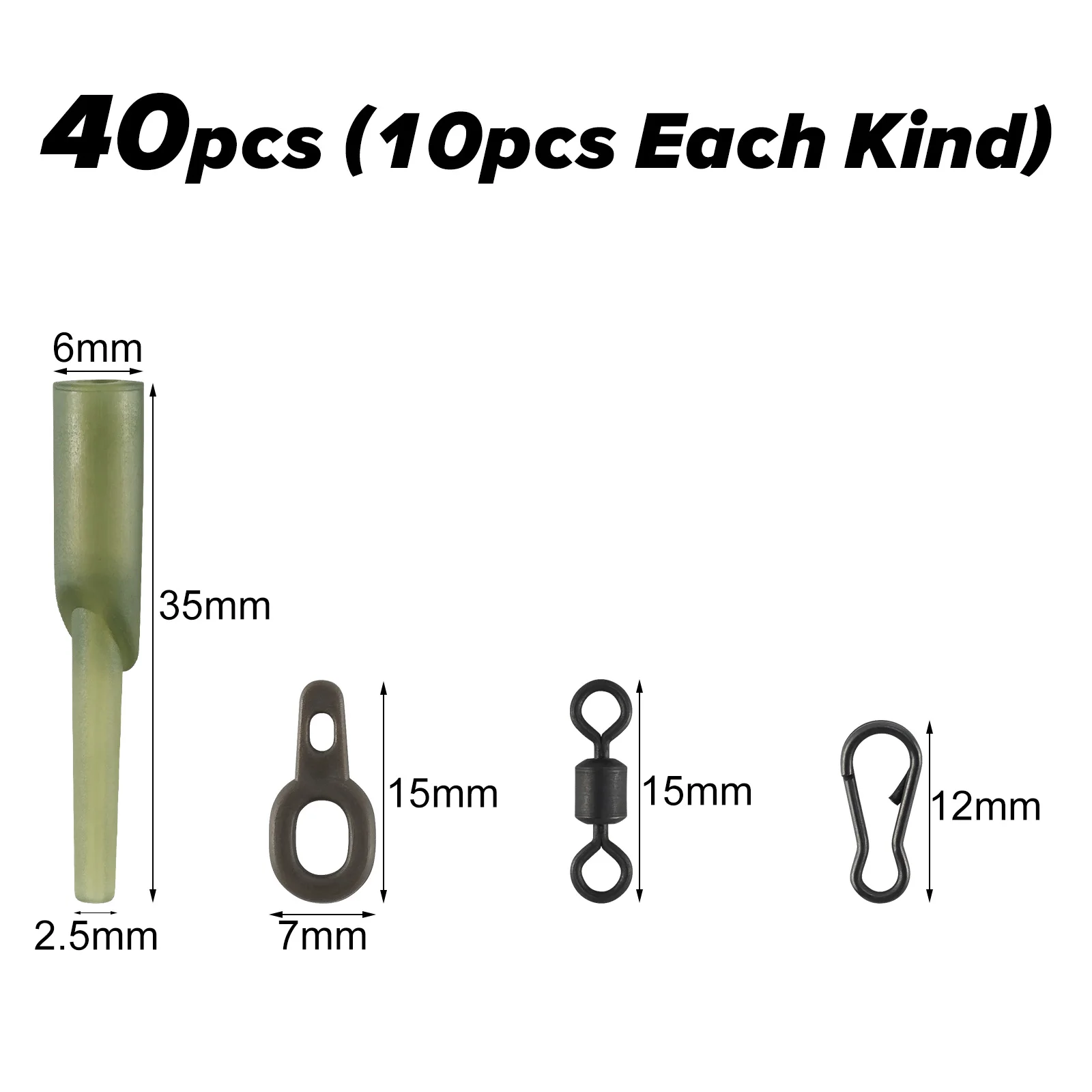 Kit de accesorios para pesca de carpa