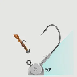 Señuelo Cabeza Plomada 60° Antiobstáculos – Faldón Libre para la Pesca