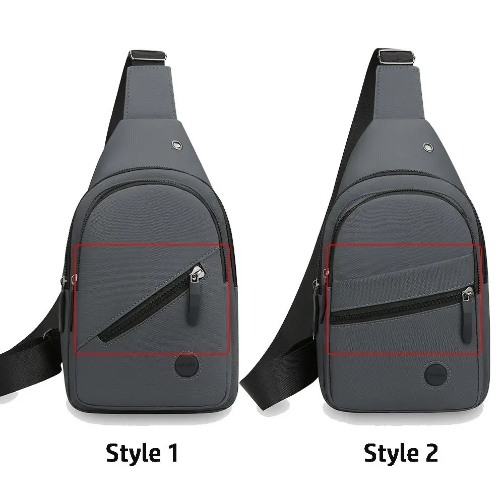 Bolso de pecho impermeable multibolsillo Oxford con auriculares - imagen 5
