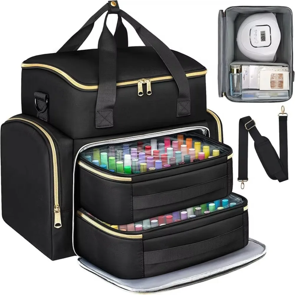 Bolsa organizadora de esmalte con correa hombro y compartimentos - imagen 5