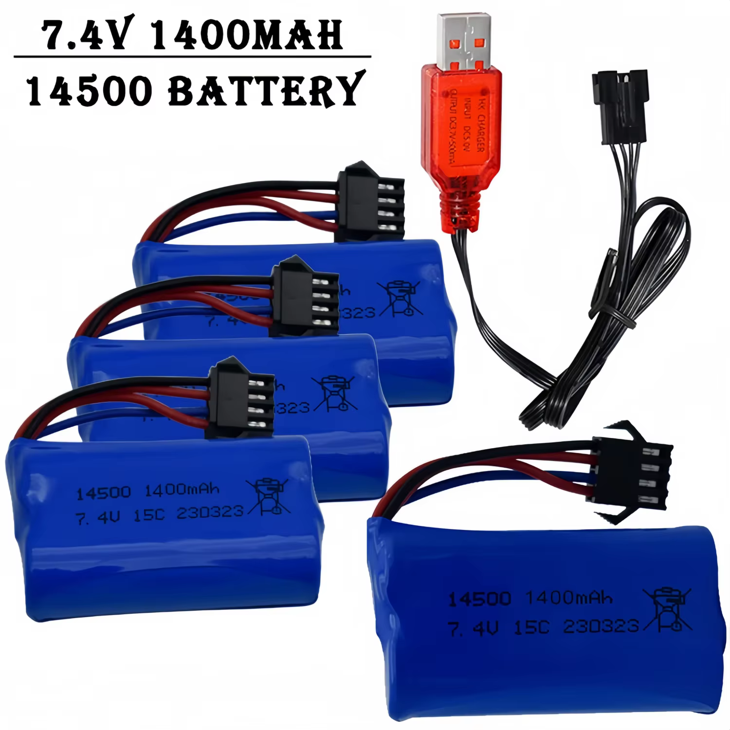 Batería LiPo para RC SM4P con cargador USB - imagen 4