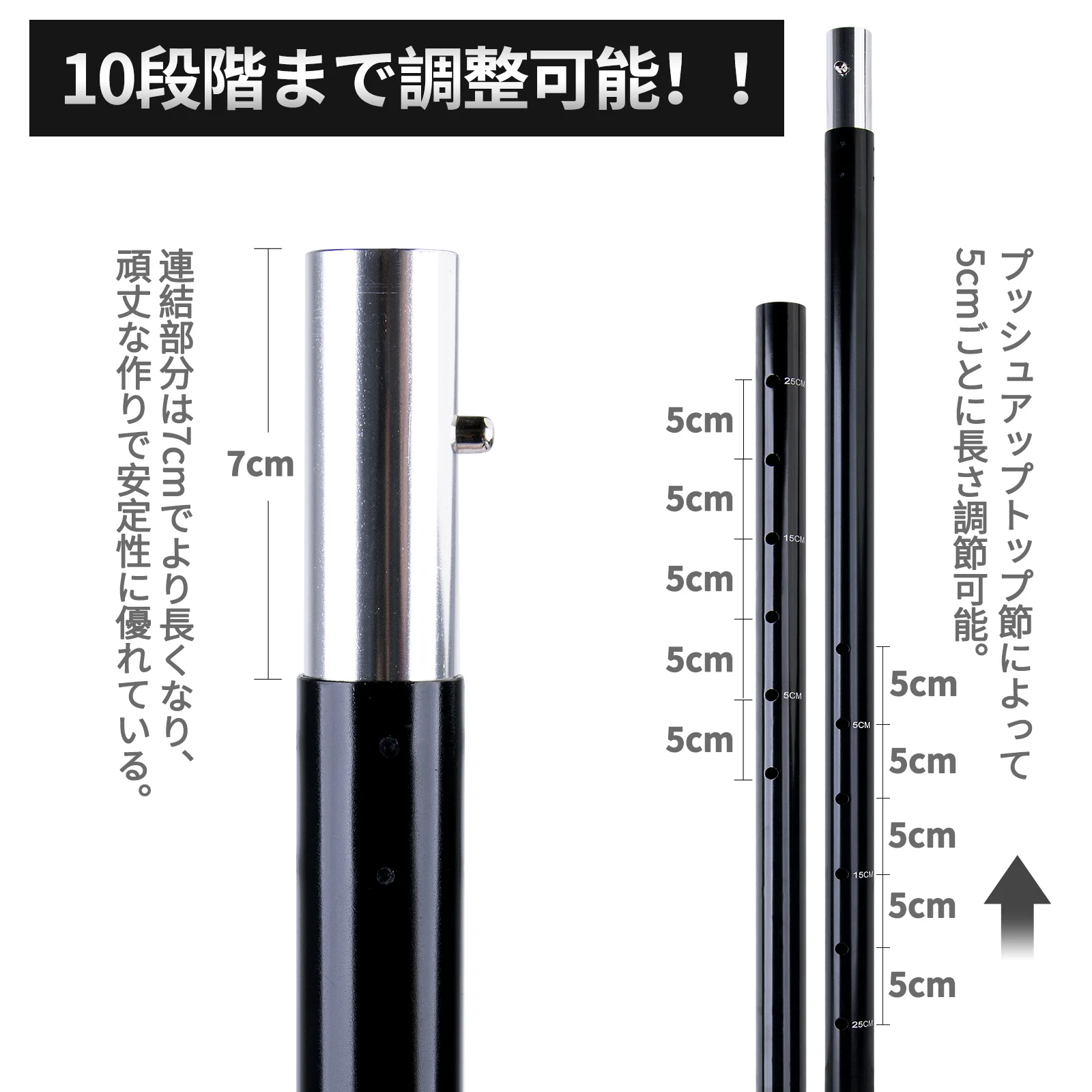 Postes de lona ajustables en aluminio para toldo y camping portátil - imagen 3