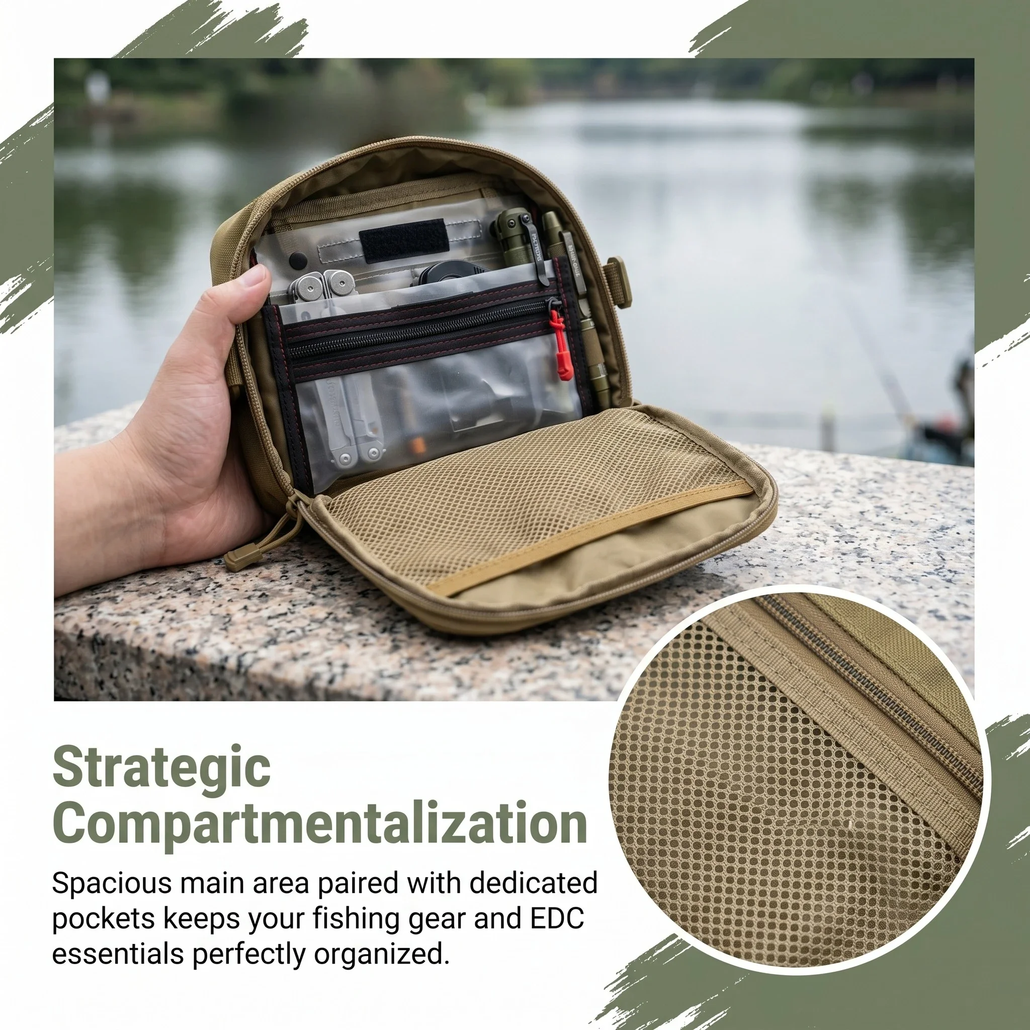 Estuche/cartera para señuelos con cremallera