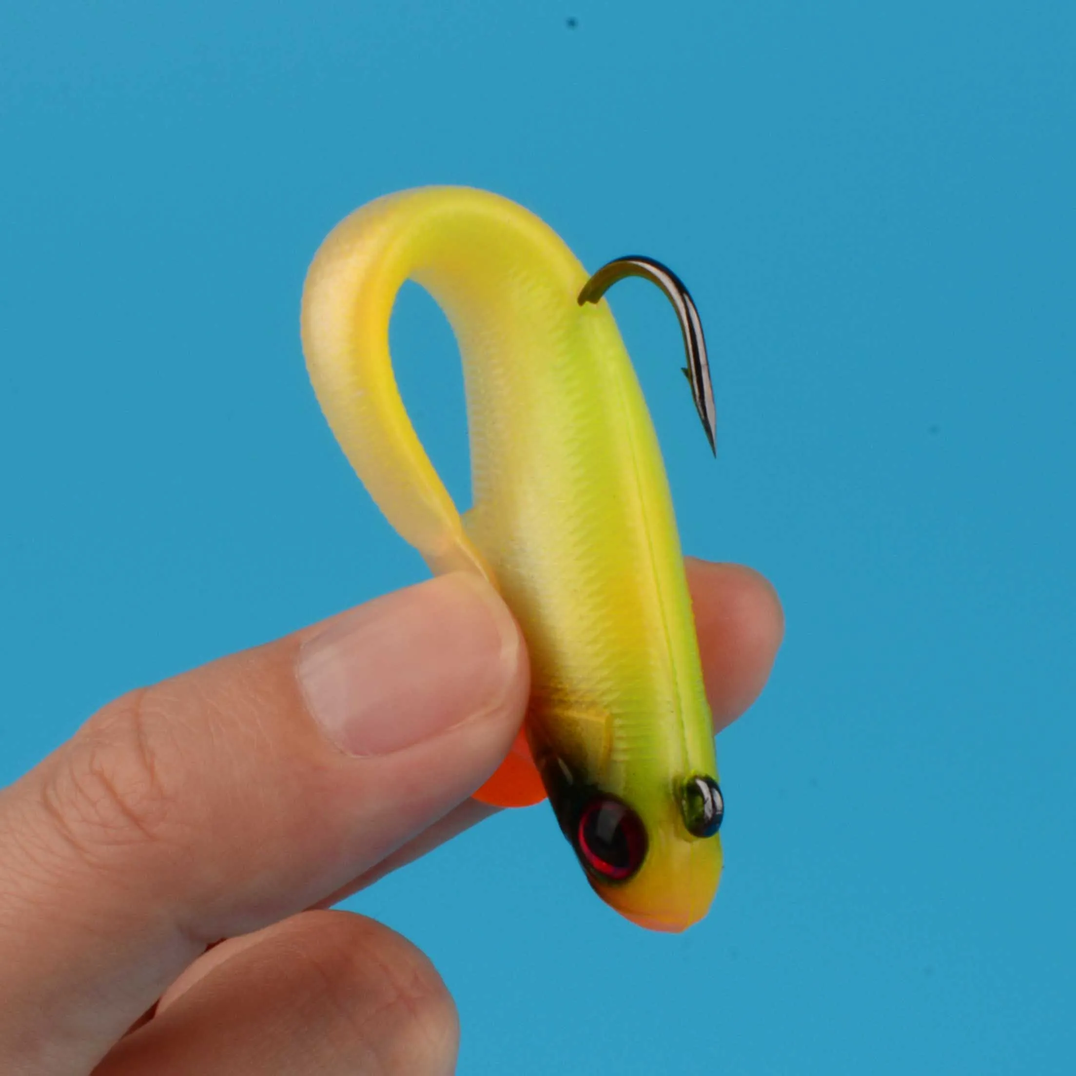 Detalle del cuerpo flexible del señuelo